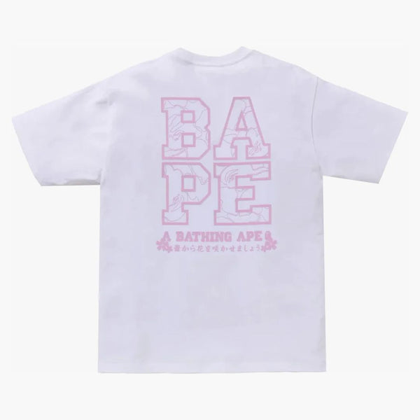 BAPE Sakura Photo Ape Head Tea (SS24) White