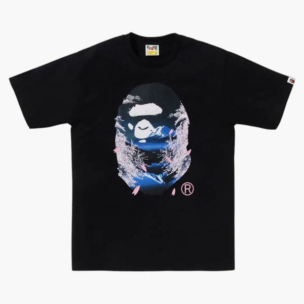 Bape Sakura Photo Ape Head Tea (SS25) Černá