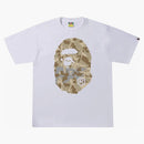Bape Sand Camo Big Ape Head Tee White/Beige