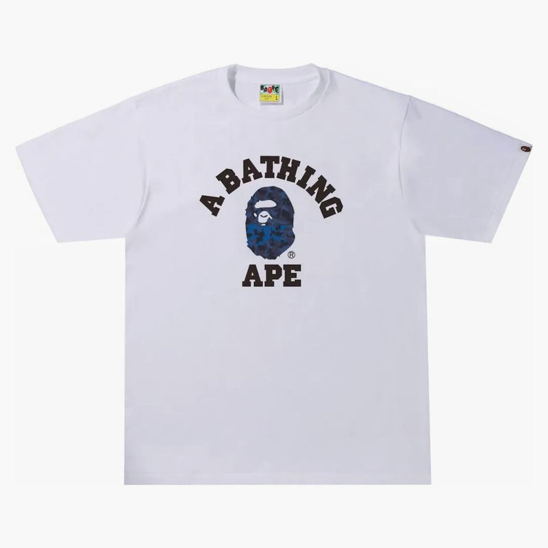 Bape Sand Camo College Tee White/Navy