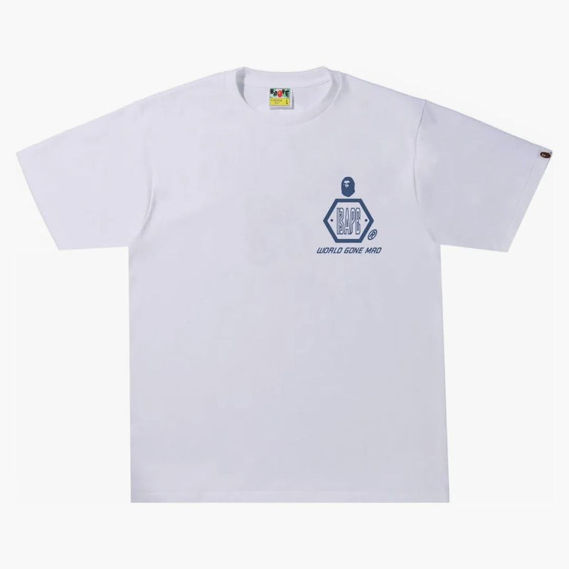 BAPE SAND CAMO Mad Face Tee White/Navy