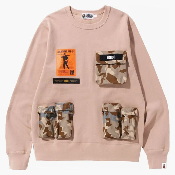 BAPE SAND CAMA MULTI POCHEWNECK BEIGE