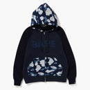 Bape Sashiko Camo Relaxed Fit Zip Hoodie Indigo
