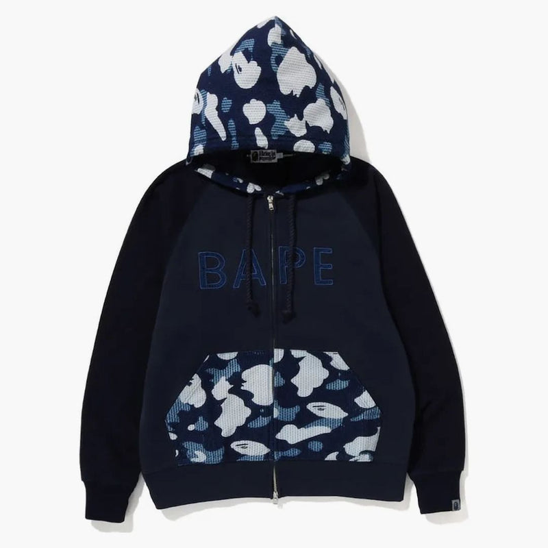 BAPE SASHIKO CAMO RASSATO CAPPA CAPPA INDIGO