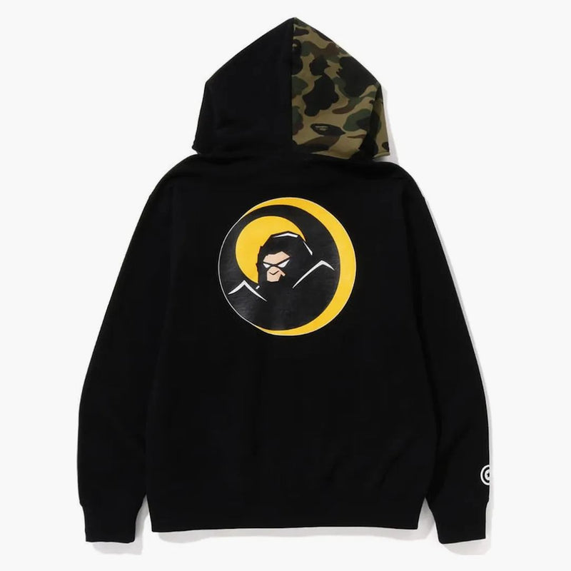 Bape Shadow Relaxed Fit Full Zip Hoodie Black