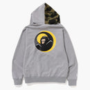 Bape Shadow Relaxed Fit Full Zip Hoodie Gray
