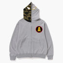Bape Shadow Relaxed Fit Full Zip Hoodie Gray