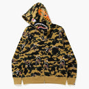 Bape Shark 1st Camo Shark Relaxed Full Zip Hoodie Yellow