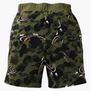 Bape Shark 1st Camo Wide Sweatshort Green