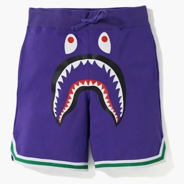 Bape Shark Basketball Sweat Shorts Purple