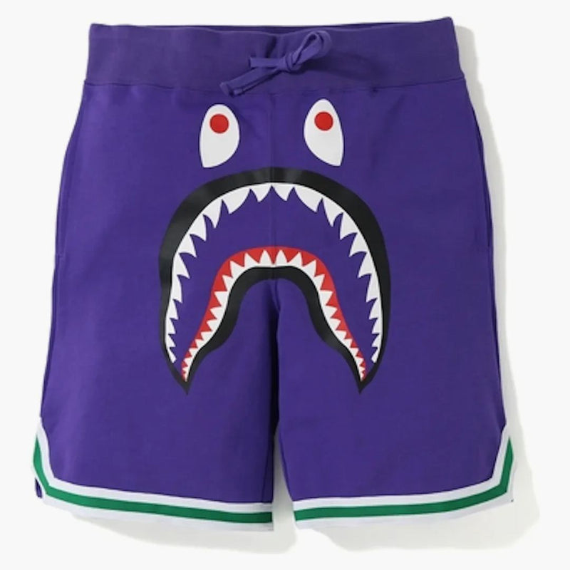 Bape Shark Basketball Sweat Shorts Purple