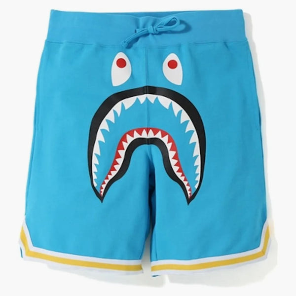 Bape Shark Basketball Sweat Shorts Sax