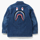Bape Shark Denim Coverall Jacket Indigo