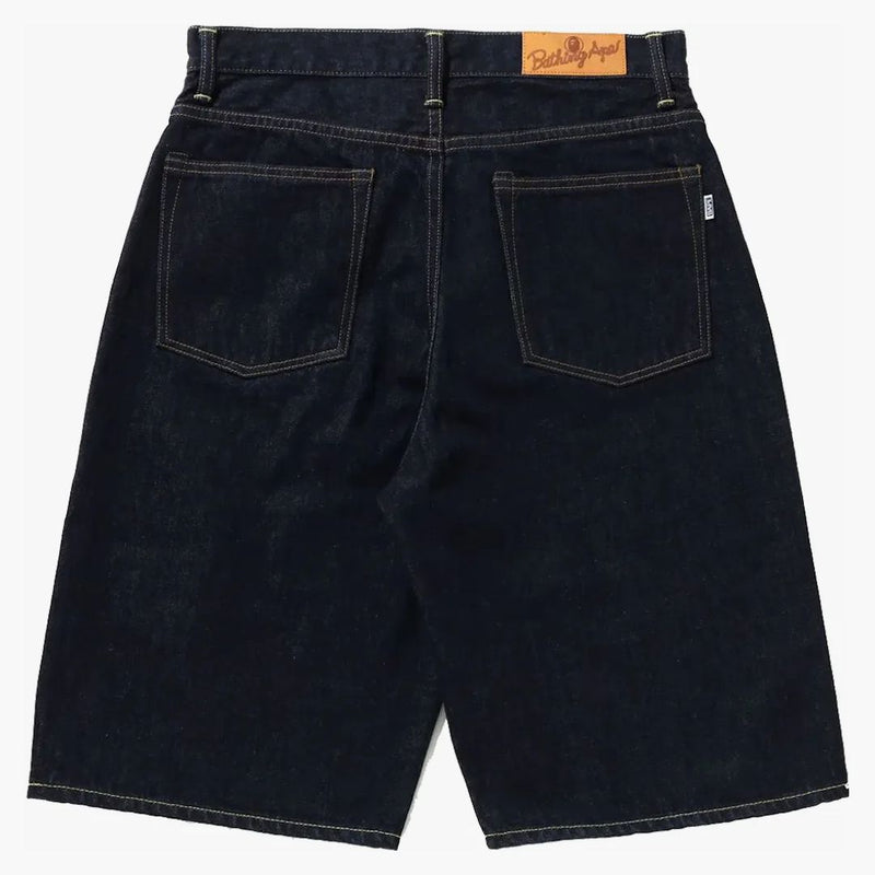 Bape Shark Denim Shorts Indigo