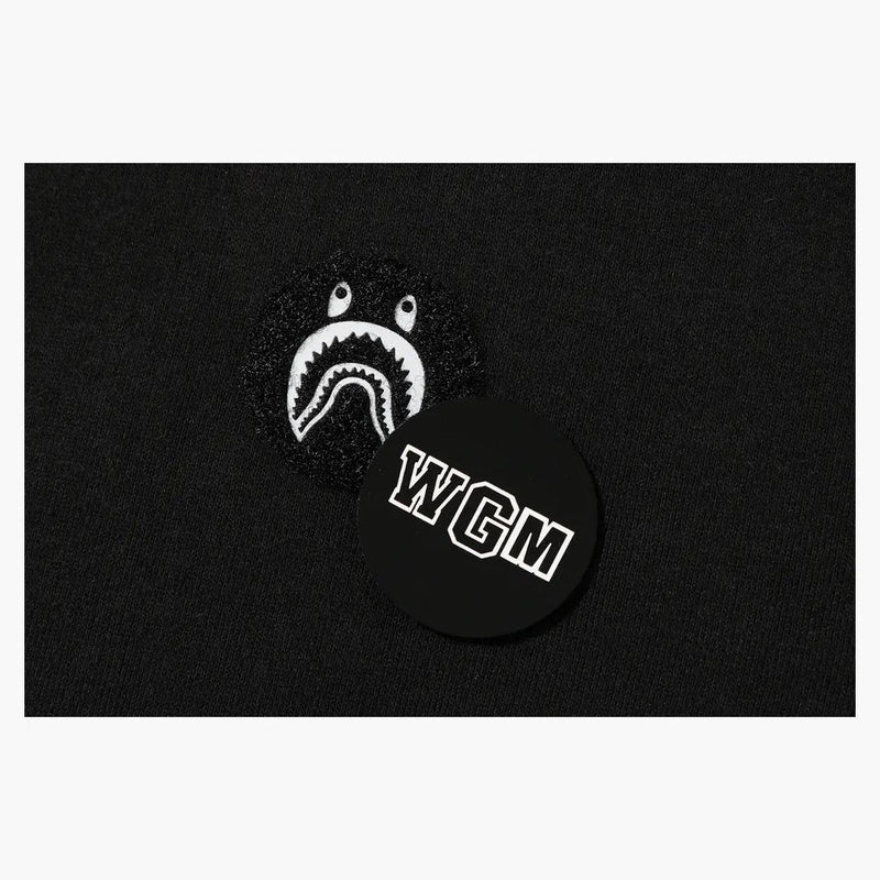 Bape Shark emblem sweater hoodie black