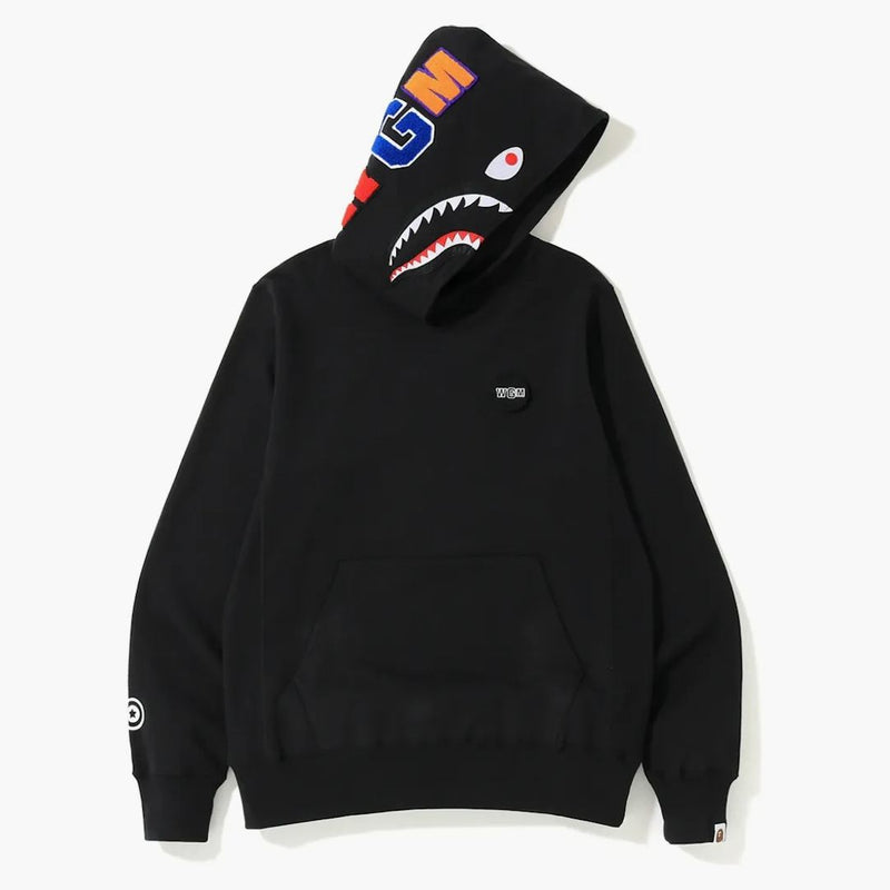 Bape Shark emblem sweater hoodie black