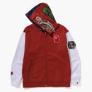 Bape Shark Full Zip France Hoodie Burgundy