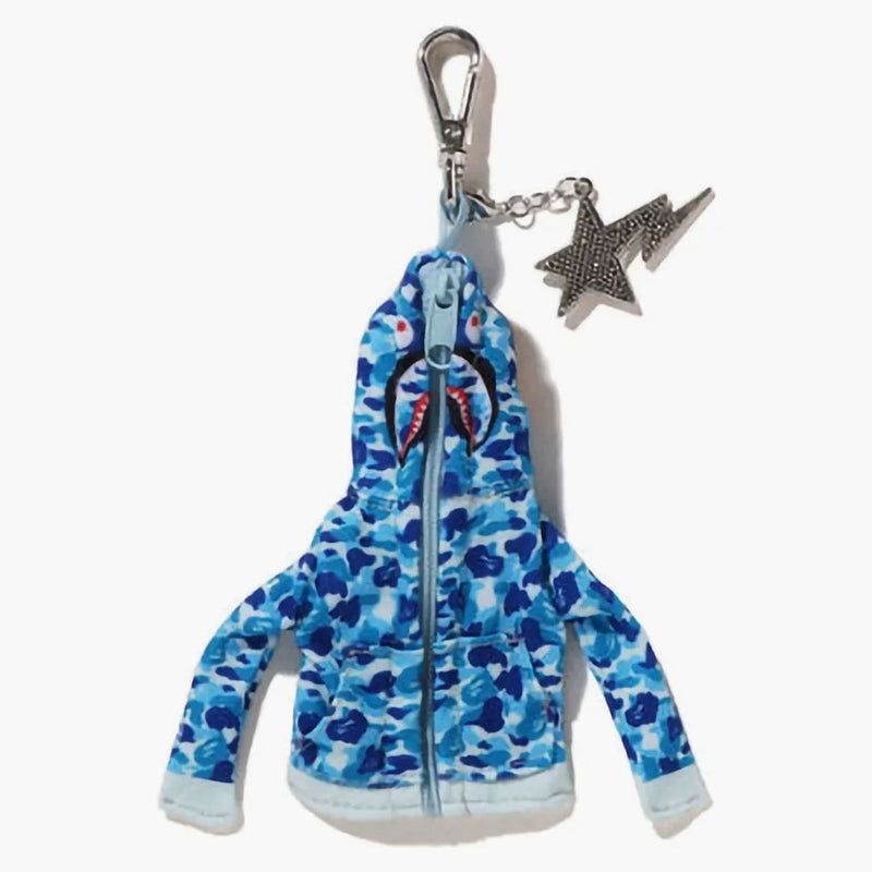 Bape Shark Full Zip Holdie Keychain Blue