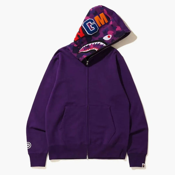 Bape Shark Full Zip Hoodie Purple/Purple