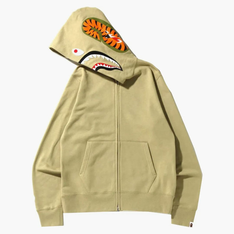 Bape Shark Full Zip Hoodie (SS22) Beige