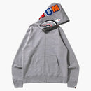 Bape Shark Full Zip Hoodie (ss22) Gray