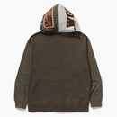 Bape Shark Full Zip Ii Hoodie Olivedrab