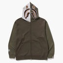 Bape Shark Full Zip Ii Hoodie Olivedrab