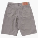 Bape Shark Garment Dye Relaxed Fit Denim Shorts Gray