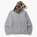 Bape Shark Half Zip Pullover Hoodie Gray