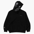 Bape Shark Logo Relaxed Fit Pullover Hoodie Black