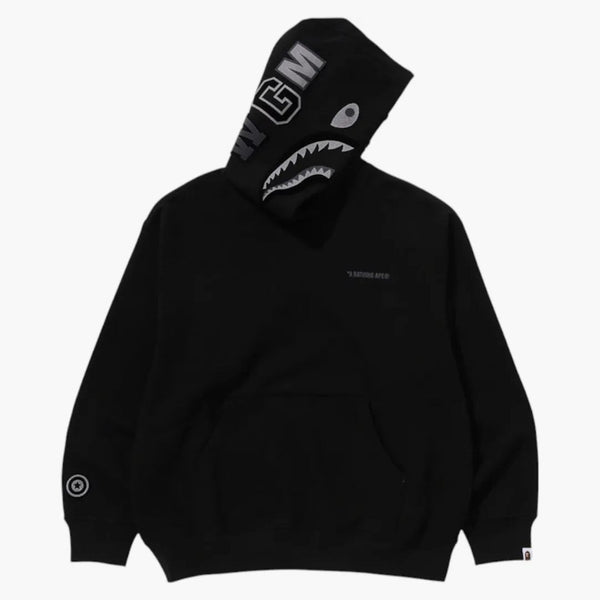 Logo Bape Shark uvolněné fit svetrover mikina černá