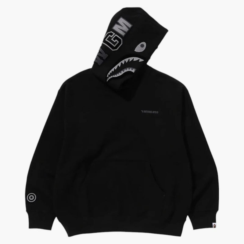 Logo Bape Shark uvolněné fit svetrover mikina černá