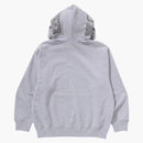 Logo Bape Shark uvolněné fit svetlover mikina šedá