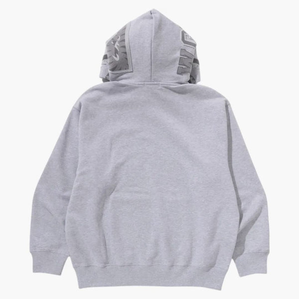Bape Shark Logo rilassato Fit Pullover Hoodie Grey