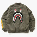 Bape Shark Loose Fit Ma-1 Jacket Olivedrab