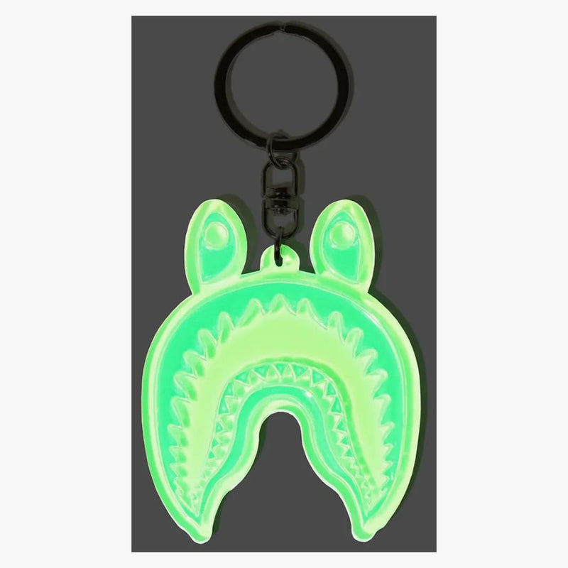 Bape Shark Reflective Keychain Green