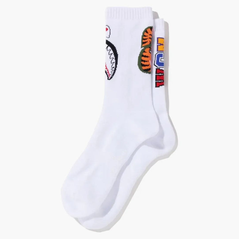Bape squali calzini bianchi
