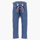 Bape Shark Washed Wide Fit Denim Pants Indigo