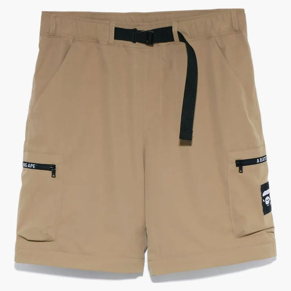 Buzunarul lateral bape detașat pantaloni de potrivire relaxați bej