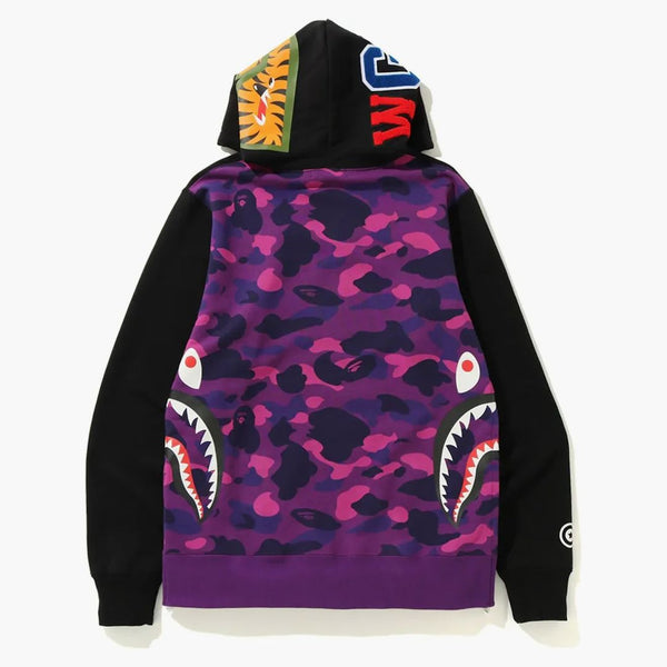 BAPE Side Zip Shark Wide Archever Holdie Black/Purple