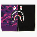Bape Side Zip Shark Wide Pullover Hoodie Black/Purple
