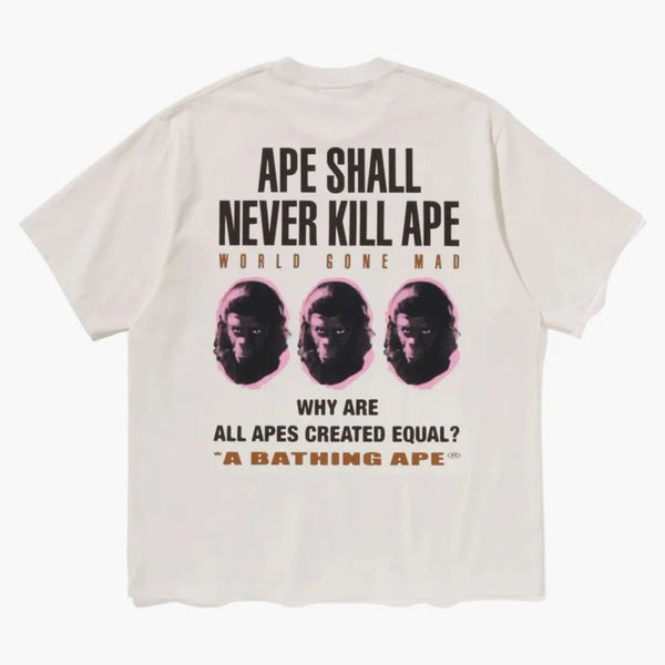 Slogan Bape Relaxed Fit Tea Ivory