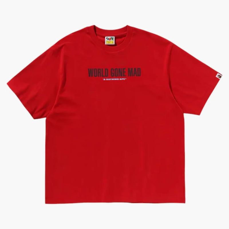 Slogan Bape Relaxed Fit Tea Red