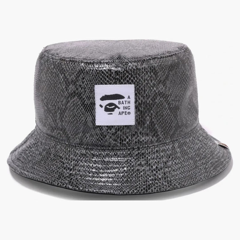 Bape Snake Reversible Bucket has Gray Black