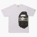 Bape Snow Pattern Side Big Ape Head Tee White/Black