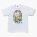 Bape Social Distance Big Ape Head Tee White