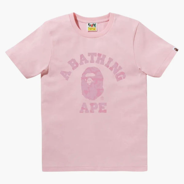 Bape Solid Camo College Tee Pink