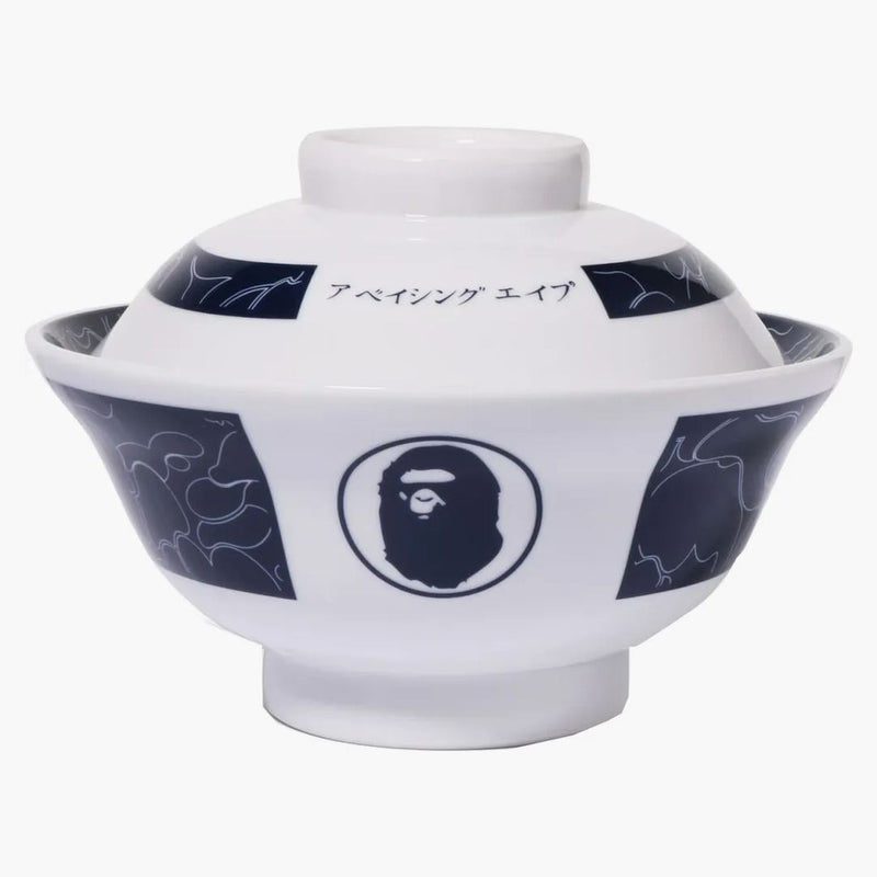 Bape Solid Camo Donburi Japanese Rice Bowl White