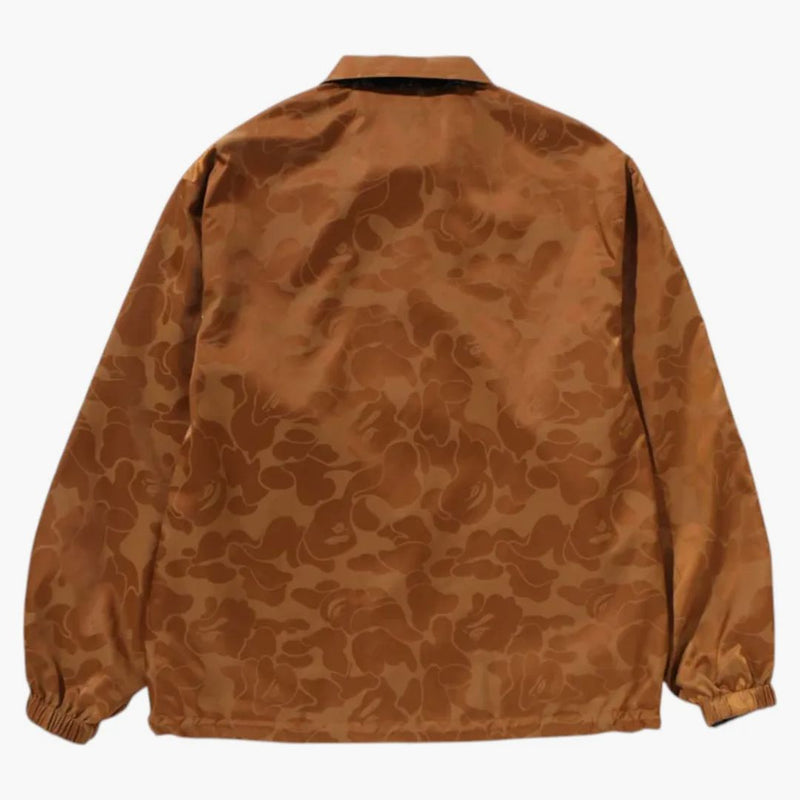 Bape Solid Camo Jacquard Nylon Reversible Coach Jacket Beige