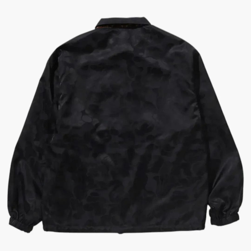BAPE SOLID CAMO Jacquard Nylon Reverzible Coach Bunda Black